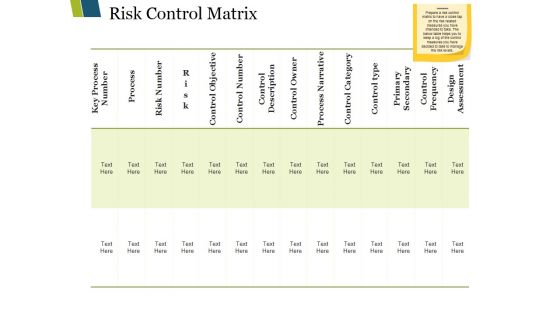 Risk Control Matrix Ppt PowerPoint Presentation Model Samples