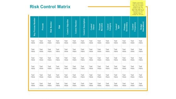 Risk Control Matrix Ppt PowerPoint Presentation Show Images