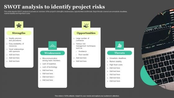 Risk Detection And Management SWOT Analysis To Identify Project Risks Rules PDF