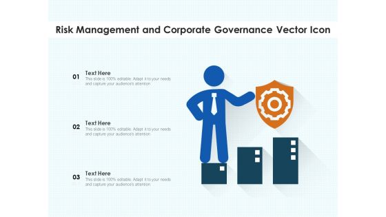 Risk Management And Corporate Governance Vector Icon Ppt PowerPoint Presentation File Templates PDF