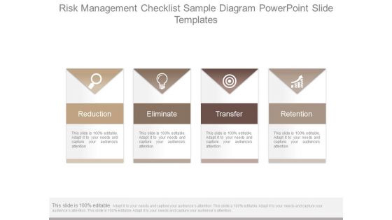 Risk Management Checklist Sample Diagram Powerpoint Slide Templates Risk Management Checklist Sample Diagram Powerpoint Slide Templates