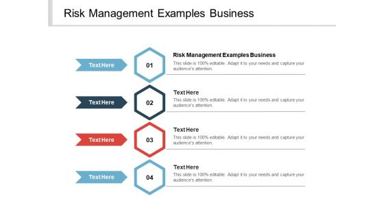 Risk Management Examples Business Ppt PowerPoint Presentation Pictures Shapes Cpb