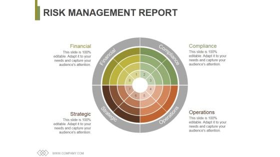 Risk Management Report Template 1 Ppt PowerPoint Presentation Gallery Themes