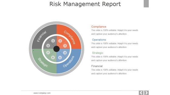 Risk Management Report Template 1 Ppt PowerPoint Presentation Show Background Images