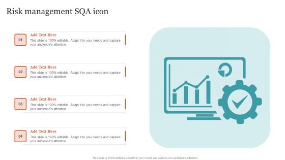 Risk Management SQA Icon Ppt PowerPoint Presentation File Design Ideas PDF