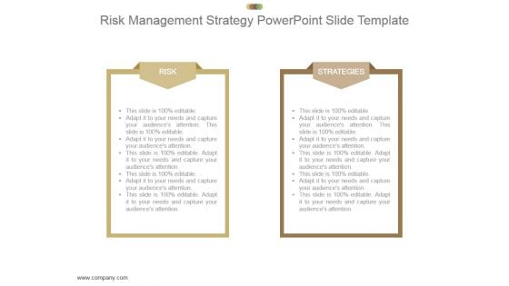 Risk Management Strategy Powerpoint Slide Template