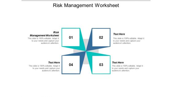 Risk Management Worksheet Ppt PowerPoint Presentation Slides File Formats Cpb