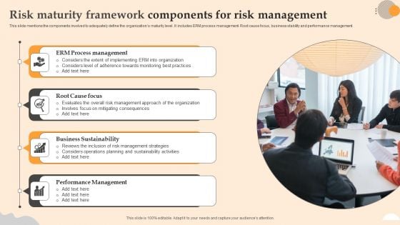 Risk Maturity Framework Components For Risk Management Brochure PDF