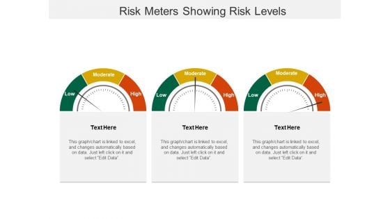 Risk Meters Showing Risk Levels Ppt PowerPoint Presentation Summary Example