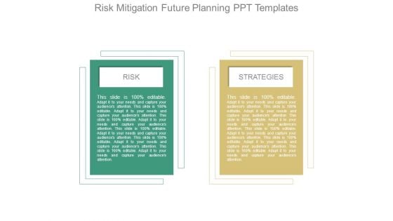 Risk Mitigation Future Planning Ppt Templates