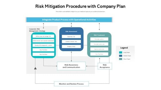 Risk Mitigation Procedure With Company Plan Ppt PowerPoint Presentation Ideas Portrait PDF