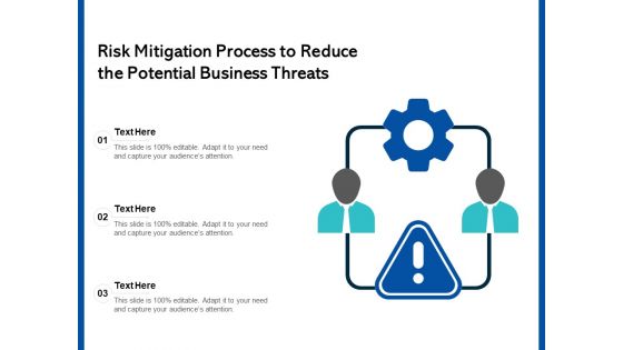 Risk Mitigation Process To Reduce The Potential Business Threats Ppt PowerPoint Presentation Layouts Portrait PDF
