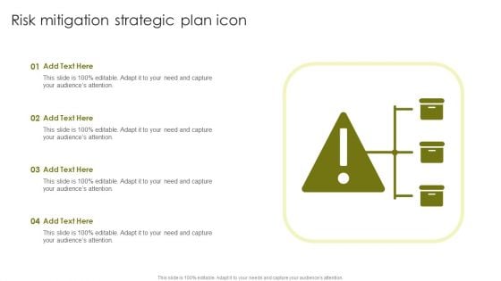 Risk Mitigation Strategic Plan Icon Introduction PDF