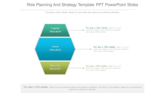 Risk Planning And Strategy Template Ppt Powerpoint Slides