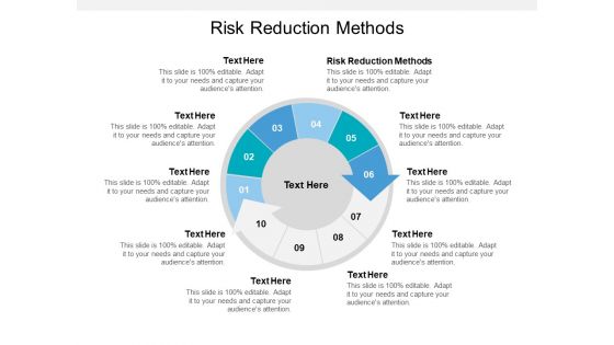 Risk Reduction Methods Ppt PowerPoint Presentation Outline Influencers Cpb