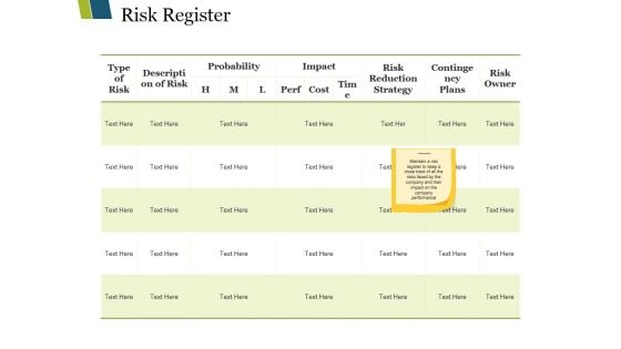 Risk Register Ppt PowerPoint Presentation Inspiration Rules