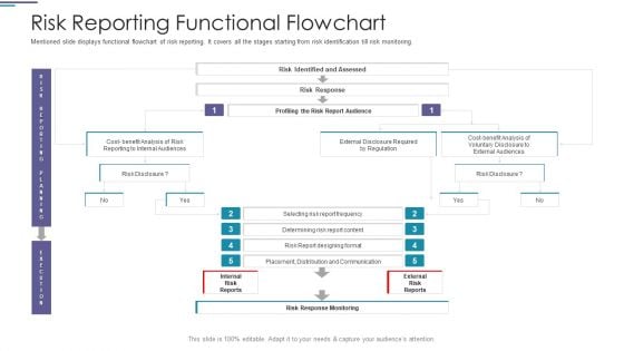 Risk Reporting Functional Flowchart Ppt PowerPoint Presentation Icon Structure PDF