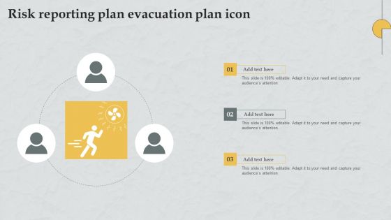 Risk Reporting Plan Evacuation Plan Icon Infographics PDF