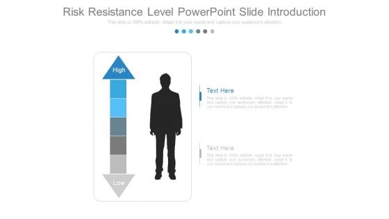 Risk Resistance Level Powerpoint Slide Introduction