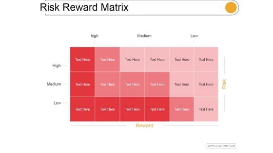 Risk Reward Matrix Template 2 Ppt PowerPoint Presentation Guidelines