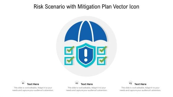 Risk Scenario With Mitigation Plan Vector Icon Ppt PowerPoint Presentation Gallery Outfit PDF