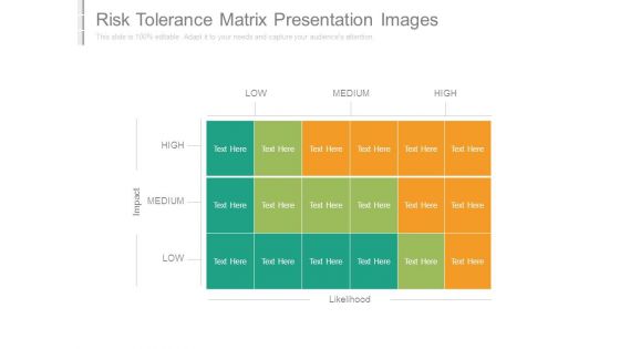 Risk Tolerance Matrix Presentation Images