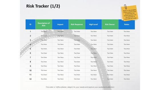 Risk Tracker Plan Ppt PowerPoint Presentation Ideas Graphics Design