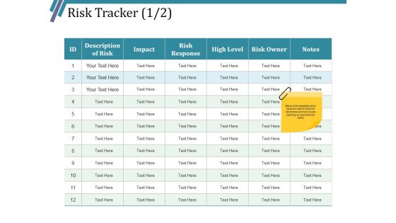 Risk Tracker Ppt PowerPoint Presentation Inspiration Slide Portrait