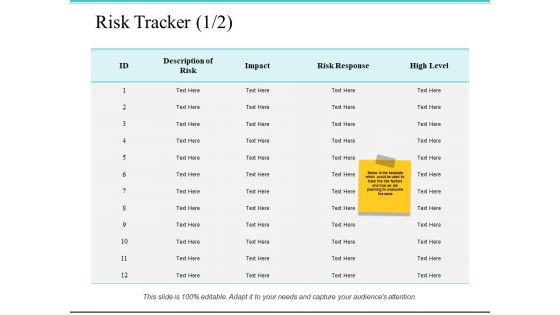 Risk Tracker Ppt PowerPoint Presentation Slides Graphics