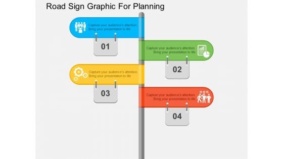 Road Sign Graphic For Planning Powerpoint Templates