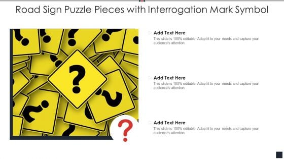 Road Sign Puzzle Pieces With Interrogation Mark Symbol Formats PDF