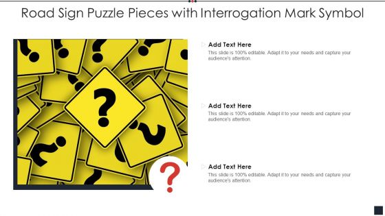 Road Sign Puzzle Pieces With Interrogation Mark Symbol Formats PDF