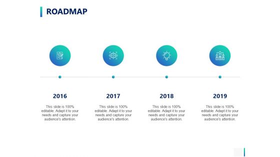 Roadmap 2016 To 2019 Ppt PowerPoint Presentation Show Ideas