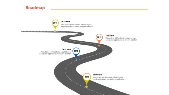 Roadmap 2016 To 2019 Years Ppt PowerPoint Presentation Infographic Template Icon