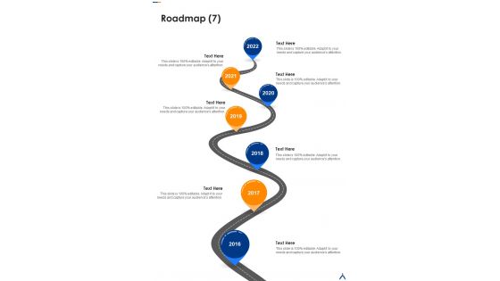 Roadmap Building Architecture Designing Service Proposal One Pager Sample Example Document