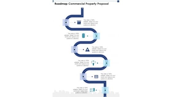 Roadmap Commercial Property Proposal One Pager Sample Example Document