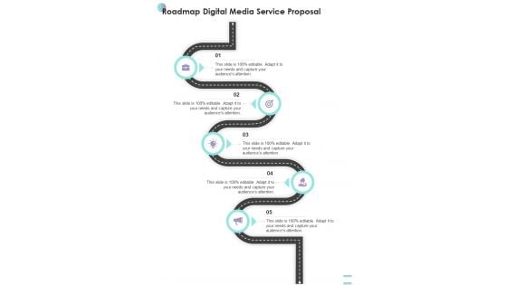 Roadmap Digital Media Service Proposal One Pager Sample Example Document