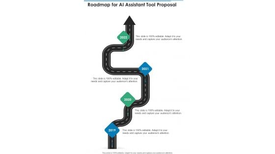 Roadmap For AI Assistant Tool Proposal One Pager Sample Example Document