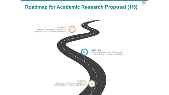 Roadmap For Academic Research Proposal Three Stage Ppt PowerPoint Presentation Professional Aids