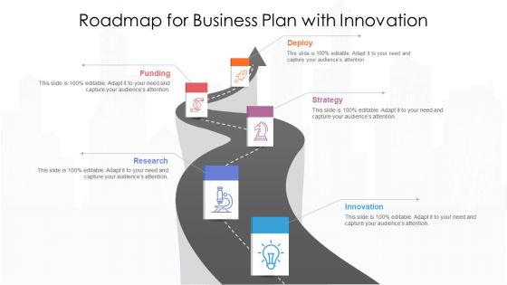 Roadmap For Business Plan With Innovation Ppt PowerPoint Presentation File Files PDF