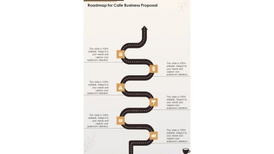 Roadmap For Cafe Business Proposal One Pager Sample Example Document Roadmap For Cafe Business Proposal One Pager Sample Example Document