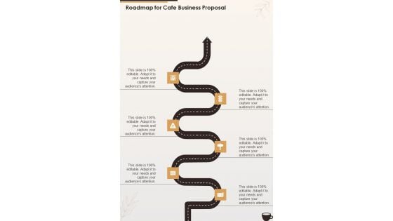 Roadmap For Cafe Business Proposal One Pager Sample Example Document