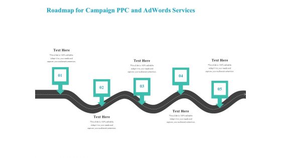 Roadmap For Campaign PPC And Adwords Services Background PDF
