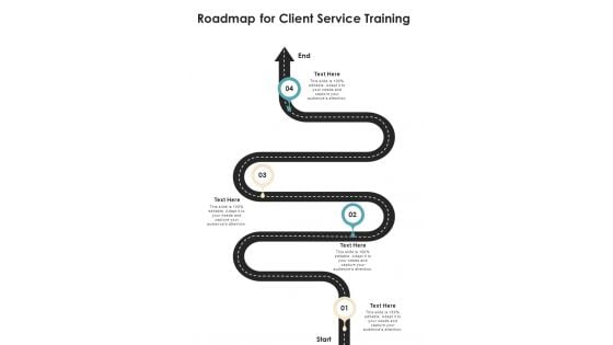 Roadmap For Client Service Training One Pager Sample Example Document
