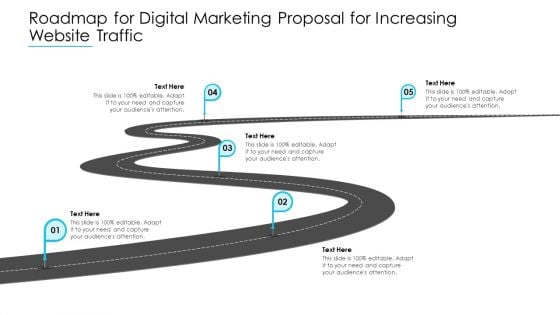 Roadmap For Digital Marketing Proposal For Increasing Website Traffic Summary PDF