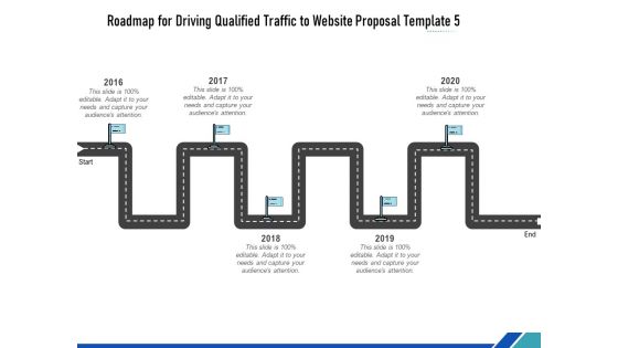 Roadmap For Driving Qualified Traffic To Website Proposal Template Five Flow Process Ppt Summary Templates PDF