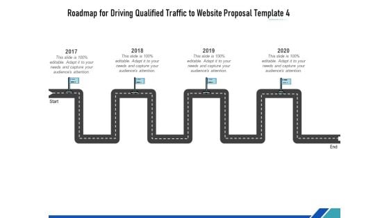 Roadmap For Driving Qualified Traffic To Website Proposal Template Four Flow Process Ppt Icon Grid PDF