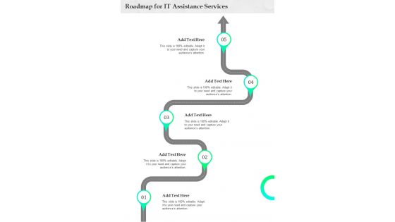 Roadmap For IT Assistance Services One Pager Sample Example Document