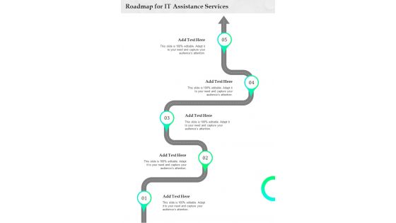 Roadmap For IT Assistance Services One Pager Sample Example Document Roadmap For IT Assistance Services One Pager Sample Example Document