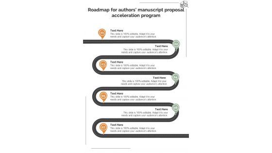 Roadmap For Manuscript Proposal Acceleration Program One Pager Sample Example Document Roadmap For Manuscript Proposal Acceleration Program One Pager Sample Example Document